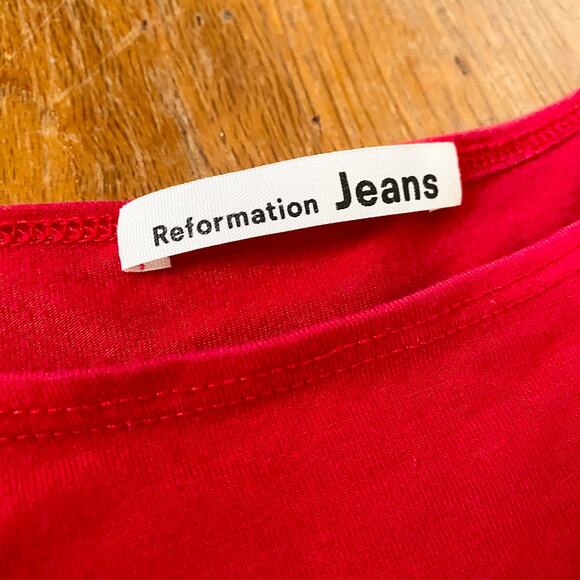 Reformation Rou Knit Midi Dress in Sundried Tomato - Picture 8 of 9